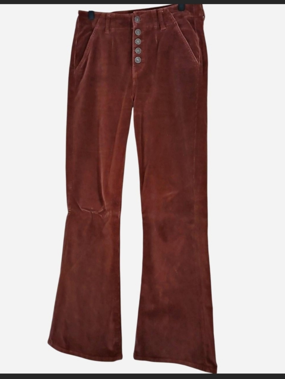 American Eagle Outfitters Rust  Brown Corduroy Flare Bell Bottom Pants 8 Regular